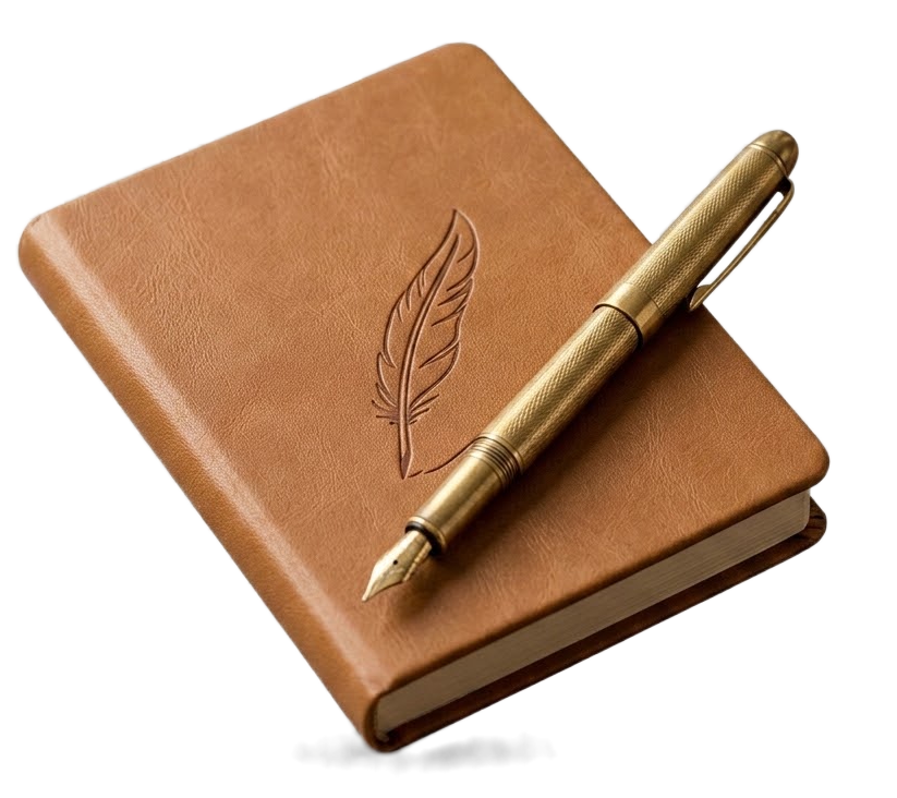 Journal with a pen